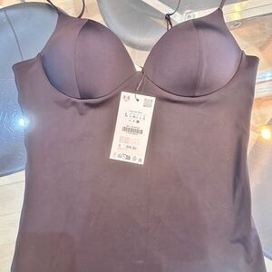 Zara Elegant Black Spaghetti Strap Top